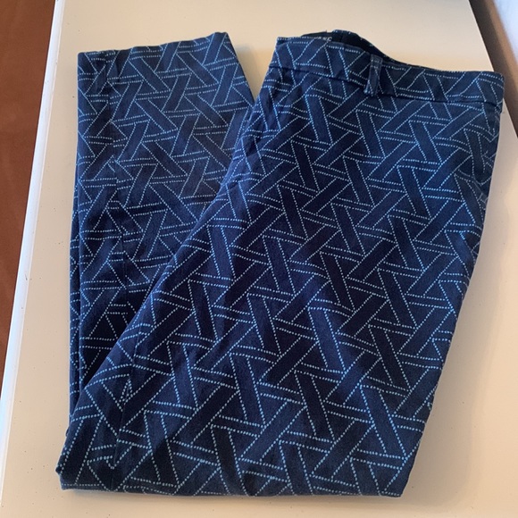 Banana Republic Sloan Fit Patterned Geo Cropped Pants Size 8 - Picture 2 of 6